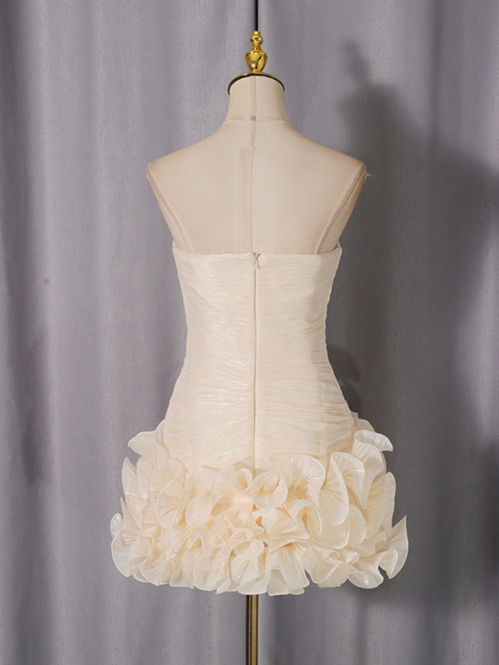 Strapless Ruffle Ruched Mini Dress - Picture 5 of 13